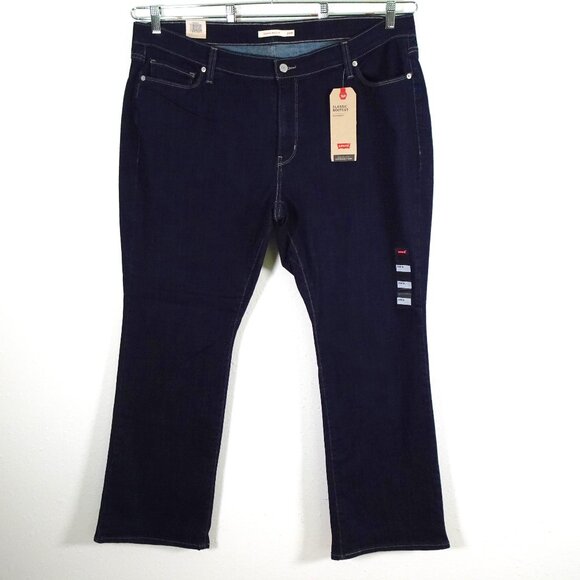 Levi's Denim - Levi's Bootcut Jeans Women's Plus Size 24W Blue Denim Stretch Hypersoft
